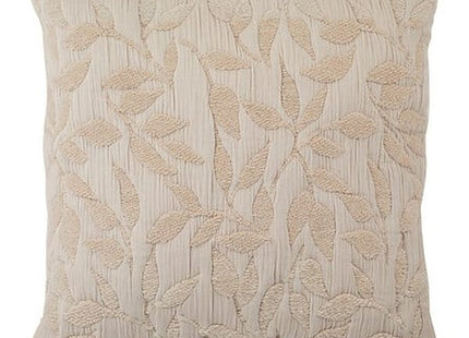 Letho Jacquard-Kissen 50 x 50 cm beige Leinen-Gaze