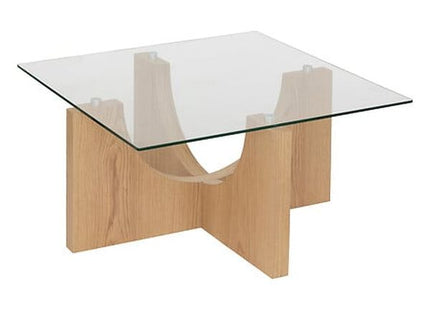 Etini Couchtisch 85 x 85 x 45 cm klares Glas