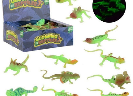 Glow in the dark reptielen in display 15x7,5x2cm