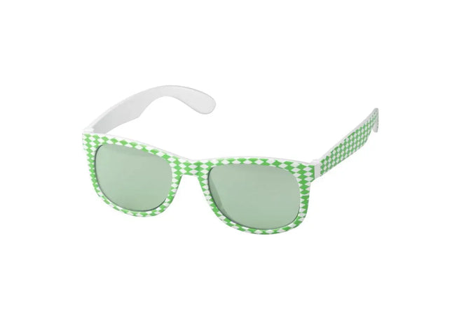 Bavaria Spaßbrille - weiß/grün, lustiges Design, UV-Schutz, Party-Accessoire TK Gruppe® Grosshandel 