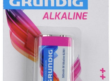 Grundig Alkaline Batterij 6LR61 9 Volt, 500 mAh (incl. Stibat)