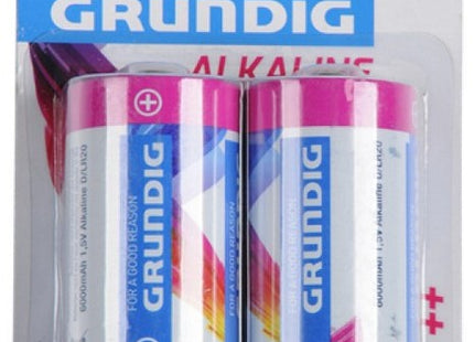 Grundig Alkaline D Batterijen 2-Pack LR20 1,5 Volt, 6.000 mAh (incl. Stibat)