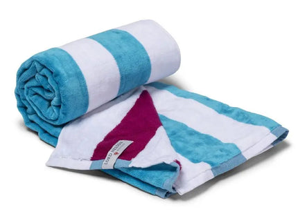 Lord Nelson Strandtuch 80x160 cm - weiß/hellblau, weich und saugfähig, ideal für Strand und Pool TK Gruppe® Grosshandel 