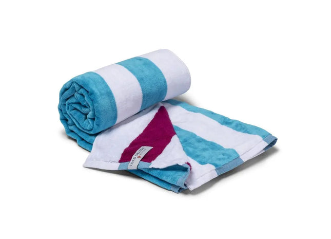Lord Nelson Strandtuch 80x160 cm - weiß/hellblau, weich und saugfähig, ideal für Strand und Pool TK Gruppe® Grosshandel 