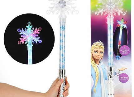 ICE PRINCESS Toverstaf sneeuwvlok met licht 53cm