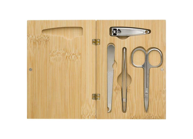 Bambus Maniküre-Set Lydia: Öko-freundliches, Elegantes Pflegekit TK Gruppe® Grosshandel 