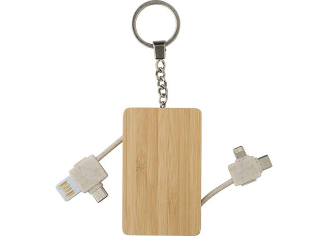 Bianca Schlüsselanhänger aus Bambus, umweltfreundlich & elegant TK Gruppe® Grosshandel 