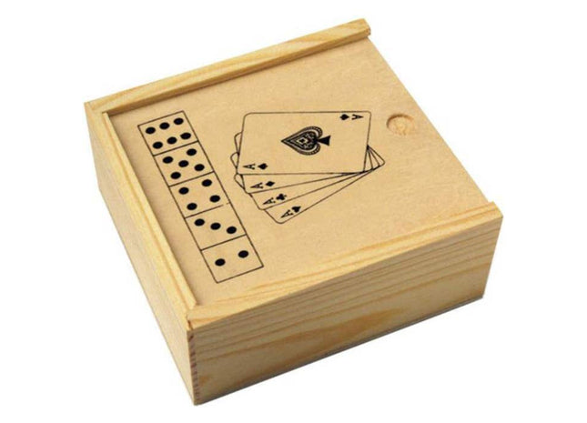 Myriam Holzbox-Set: Karten & Würfel für Spielfreunde TK Gruppe® Grosshandel 