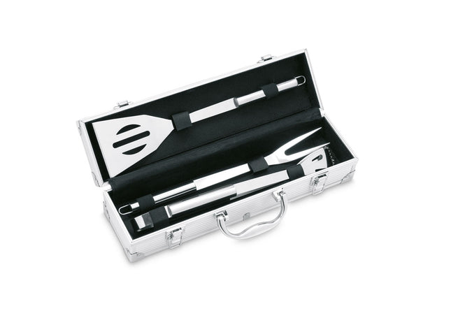 3 Grillwerkzeuge im Aluminiumkoffer