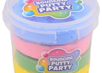 Jumbo regenboog bouncing putty emmer 400 gram 16x16x14cm