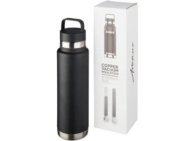 Colton 600ml Kupfer-Vakuum Isolierflasche in Schwarz - Hält Getränke stundenlang heiß/kalt TK Gruppe® Grosshandel 