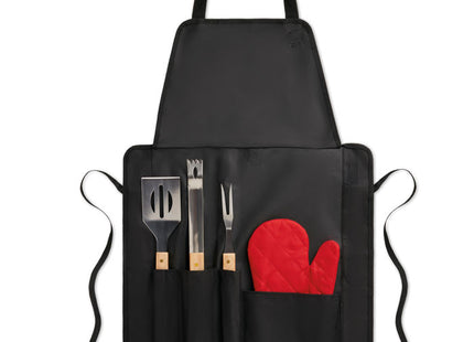 Grillschürze mit Grillbesteck