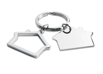 Schlüsselanhänger aus Metall in Hausform