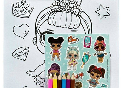 L.O.L. Surprise Colouring Set (8x Sheets, 6x Pencils, Stiickers) 21x28cm