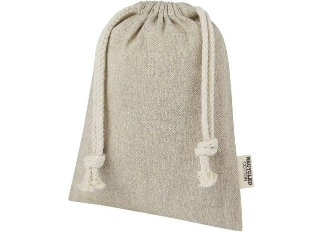 Pheebs Heather Natur Zuziehbeutel aus Recyclingbaumwolle 150 g/m², 0,5L, Öko-Chic TK Gruppe® Grosshandel 