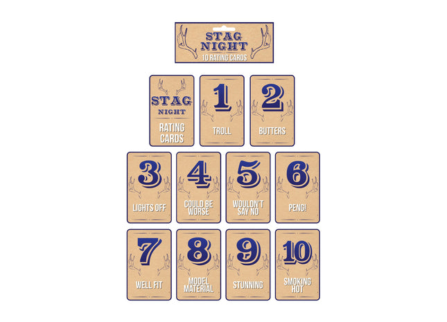 Bewertungskarten für Frauen 20x13cm, 300g/m², 10 Stück - Partyspielzeug TK Gruppe® Grosshandel 