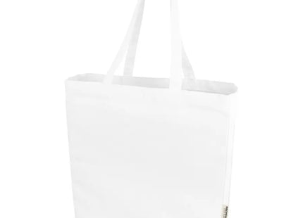 Odessa Weiße Recycelte Baumwoll-Tragetasche 220 g/m², 13L, Öko-Stilvoll TK Gruppe® Grosshandel 