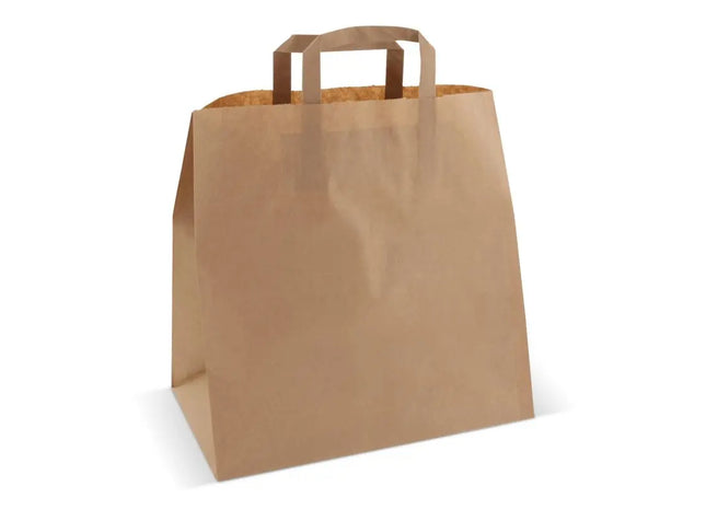 Paper Bag Papiertragetasche 70 g/m², 32x21x33 cm - Braun Umweltfreundliche und robuste Tragetasche TK Gruppe® Grosshandel 