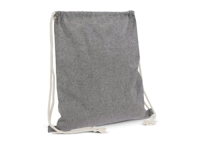 Kordelzugbeutel aus recycelter Baumwolle OEKO-TEX 140g/m² 35x45cm - grau, nachhaltig und robust TK Gruppe® Grosshandel 