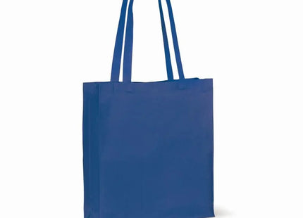 Recycelte Blaue Baumwolltasche 140g/m², 38x10x42 cm, Stylisch & Praktisch TK Gruppe® Grosshandel 