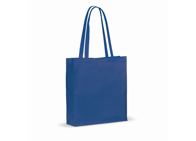 Recycelte Blaue Baumwolltasche 140g/m², 38x10x42 cm, Stylisch & Praktisch TK Gruppe® Grosshandel 