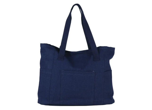 Tragetasche aus recycelter Leinwand 310g/m² 42x13x43cm - Dunkelblau TK Gruppe® Grosshandel 