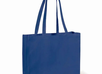 Große Blaue Recycelte Baumwolltasche 140g/m², 49x14x37 cm, Weit & Langlebig TK Gruppe® Grosshandel 