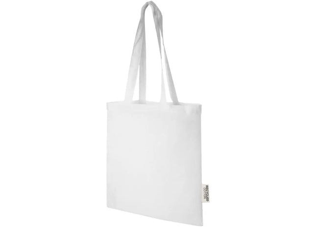 Madras 140 g/m² Baumwoll Tragetasche aus GRS recycelter Baumwolle, 7L - weiß TK Gruppe® Grosshandel 