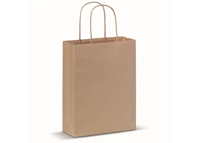 Papiertragetasche klein 90 g/m² - Braun Umweltfreundliche und robuste Tragetasche TK Gruppe® Grosshandel 