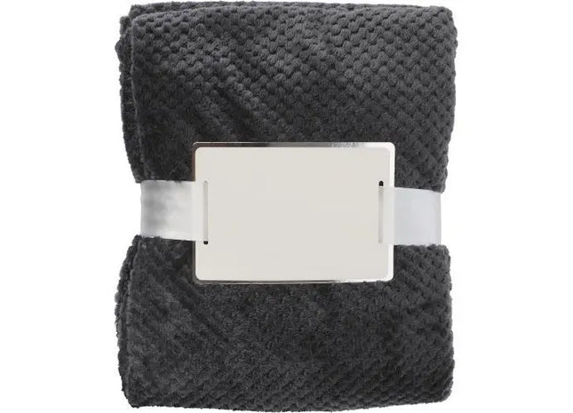 Flanellfleece (230 gr/m²) Decke Nikolai - Graue, weiche Decke für gemütliche Stunden TK Gruppe® Grosshandel 