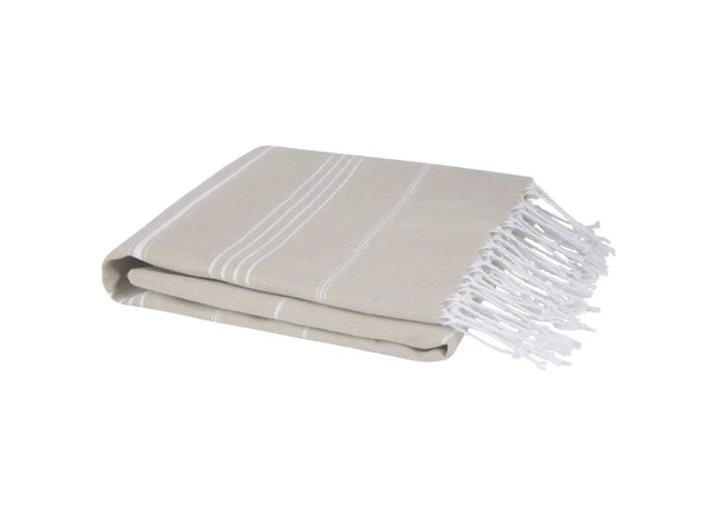 Anna 150 g/m² Hammam Baumwollhandtuch 100 × 180 cm - Beige – Leicht, saugfähig und stilvoll TK Gruppe® Grosshandel 