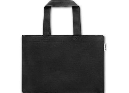 CAMDEN Schwarze Tragetasche aus Baumwolle & Recycelter Baumwolle 280 g/m², Langlebig & Öko TK Gruppe® Grosshandel 