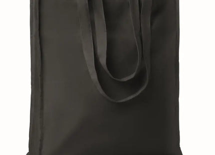 PORTOBELLO Schwarze Einkaufstasche aus Baumwolle 140g/m², Modern & Robust TK Gruppe® Grosshandel 