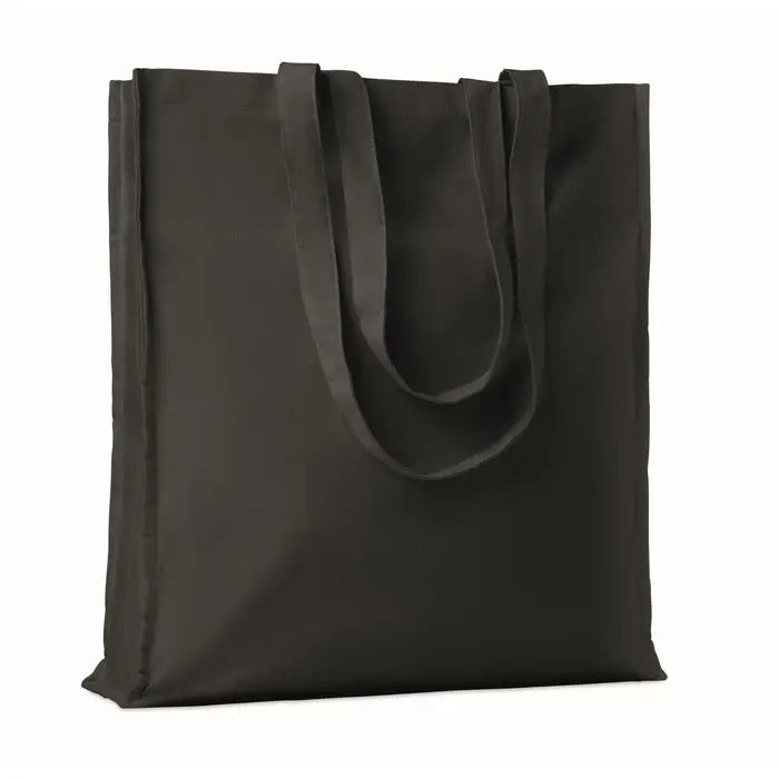 PORTOBELLO Schwarze Einkaufstasche aus Baumwolle 140g/m², Modern & Robust TK Gruppe® Grosshandel