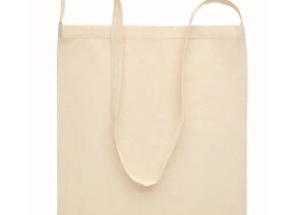 Entdecken Sie den Shopper Baumwolle 140g/m² NINTA – beige, nachhaltig und vielseitig TK Gruppe® Grosshandel 