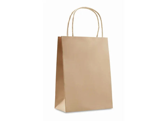 Papiertüte klein 150 g/m² PAPER SMALL - Beige Robuste und umweltfreundliche Tragetasche TK Gruppe® Grosshandel 