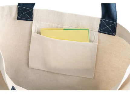 EDMONTON Blaue Tragetasche aus 100% Canvas-Baumwolle (280 g/m²), Robust & Vielseitig TK Gruppe® Grosshandel 