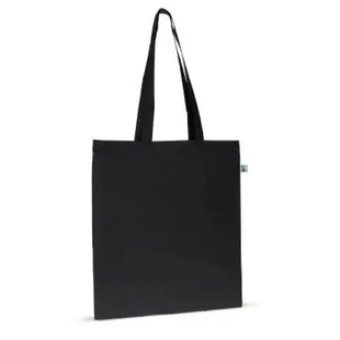Nachhaltige Fairtrade Tasche Lange Henkel 140 g/m² - Schwarz, Elegantes Design TK Gruppe® Grosshandel 