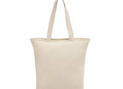 HACKNEY Naturhelle Baumwoll-Tragetasche mit Verschluss (280 g/m²), Sicher & Langlebig TK Gruppe® Grosshandel 
