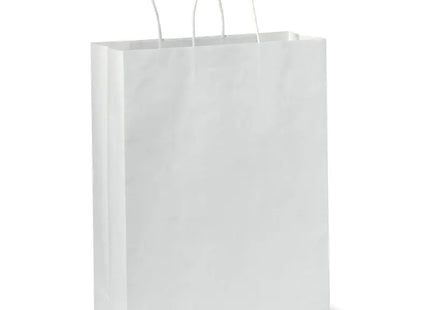 Große Eco-Design Papiertasche, Weiß, 120 g/m², Stilvoll TK Gruppe® Grosshandel 