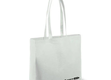 Umweltfreundliche weiße Umhängetasche aus R-PET 100g/m² - Stilvolle und robuste Schultertasche TK Gruppe® Grosshandel 