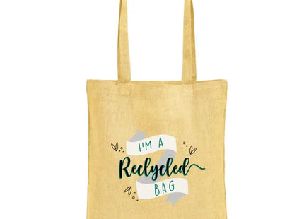 RYNEK Gelbe Tragetasche mit Recycelter Baumwolle (140 g/m²), Stylisch & Umweltfreundlich TK Gruppe® Grosshandel 