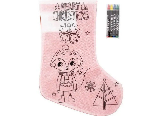 Jasleen Weihnachtsstrumpf aus Non-Woven – Charmant Rot-Weiß, 80 gr/m² TK Gruppe® Grosshandel 