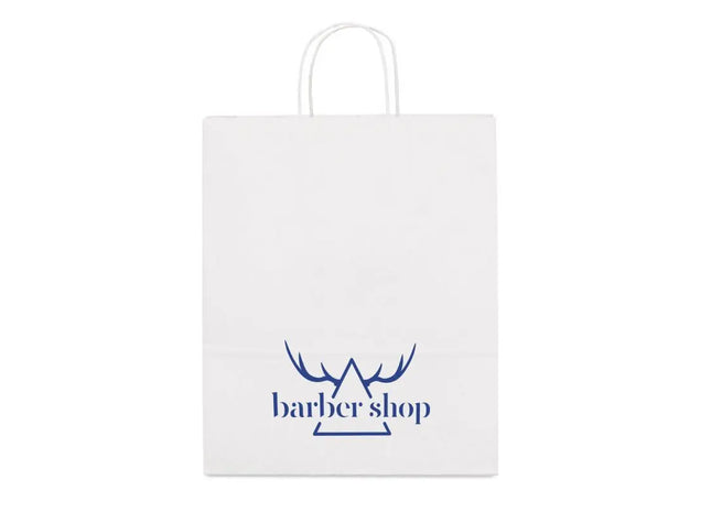 GRANT Robuste Einkaufstasche, Weißes Kraftpapier 100 g/m² TK Gruppe® Grosshandel 