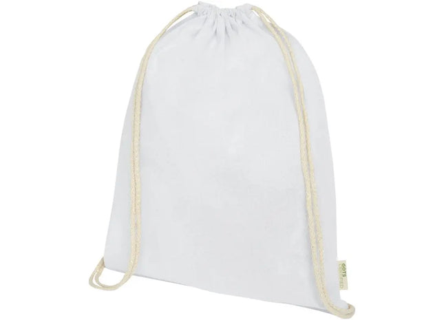 Orissa GOTS Bio-Baumwoll Sportbeutel 5L - Weiß & Nachhaltig mit 140 g/m² TK Gruppe® Grosshandel 