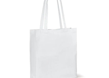 Weiße Baumwoll-Einkaufstasche mit Bodenfalte, OEKO-TEX 140 g/m² TK Gruppe® Grosshandel 
