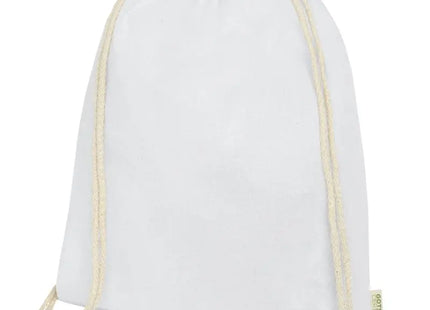 Orissa GOTS Sportbeutel 5L, Bio-Baumwolle 140g/m², Weiß TK Gruppe® Grosshandel 