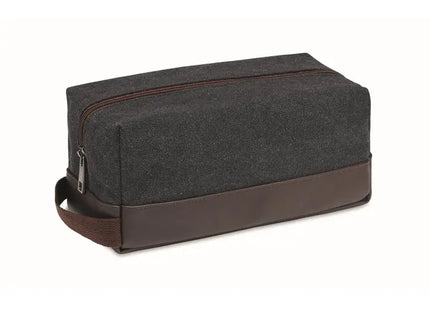 Robuste Schminktasche aus Canvas, 450 g/m², ZURICH COSMETIC, Farbe Schwarz TK Gruppe® Grosshandel 