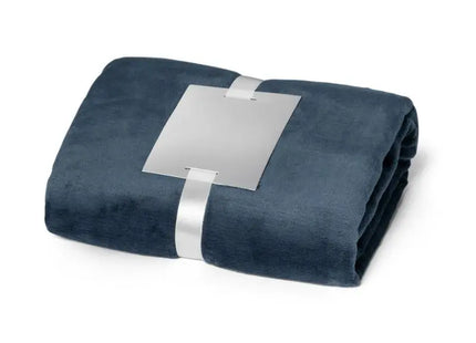 Personalisierbare DYLEAF Fleecedecke (240 g/m²) + Karte - Bequeme blaue Decke für besondere Anlässe TK Gruppe® Grosshandel 