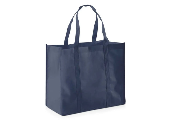 Blaue SHOPPER Einkaufstasche aus Non-Woven (80 g/m²) – Leichte und praktische Tragetasche für jeden Tag TK Gruppe® Grosshandel 